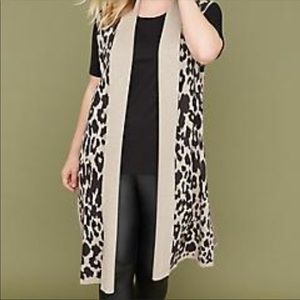 Leopard Print Sweater Vest